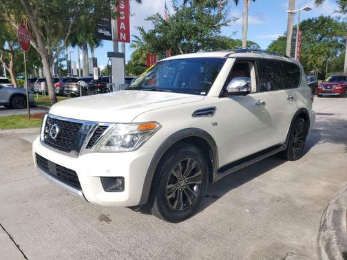 Pearl White 2017 Nissan Armada Platinum