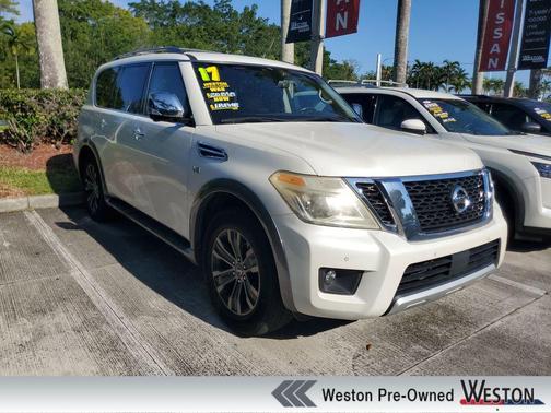 Pearl White 2017 Nissan Armada Platinum