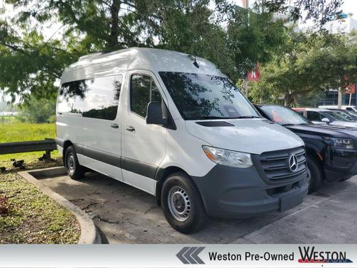 White 2025 Mercedes-Benz Sprinter 2500 144 WB Standard Roof Passenger
