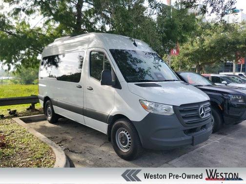 White 2025 Mercedes-Benz Sprinter 2500 144 WB Standard Roof Passenger