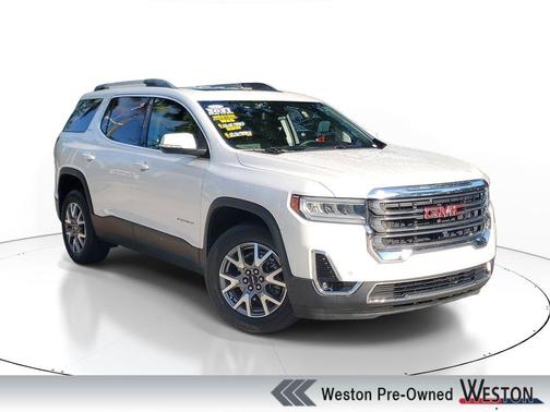 White Frost Tri-Coat 2021 GMC Acadia SLT