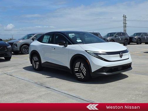 White / Black 2026 Nissan Leaf SV+