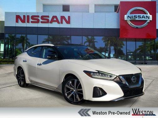 White 2019 Nissan Maxima 3.5 SL