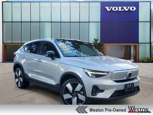 Silver 2023 Volvo C40 Recharge Pure Electric Twin Plus