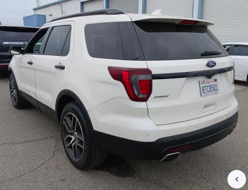 White Platinum Metallic Tri-Coat 2017 Ford Explorer sport