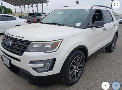 White Platinum Metallic Tri-Coat 2017 Ford Explorer sport