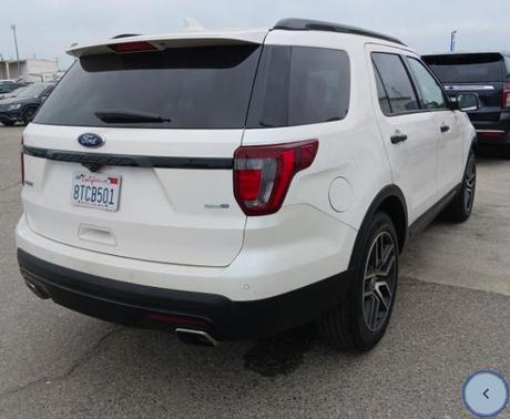 White Platinum Metallic Tri-Coat 2017 Ford Explorer sport
