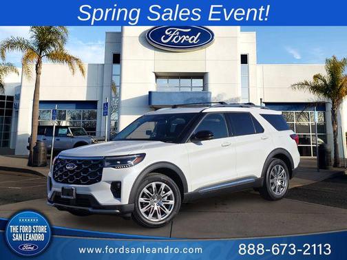 Star White Metallic Tri-Coat 2026 Ford Explorer Platinum