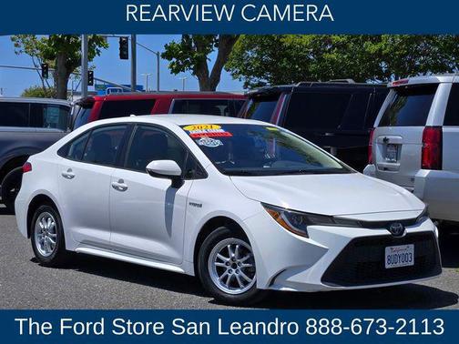 Super White 2021 Toyota Corolla Hybrid LE