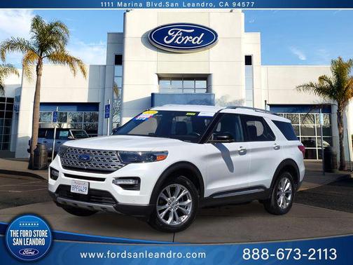 Star White Metallic Tri-Coat 2020 Ford Explorer Limited