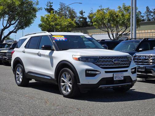 Star White Metallic Tri-Coat 2020 Ford Explorer Limited