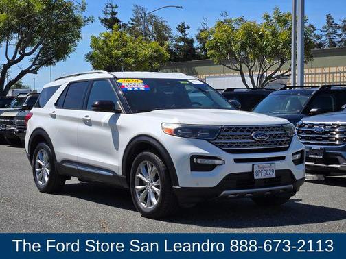 Star White Metallic Tri-Coat 2020 Ford Explorer Limited