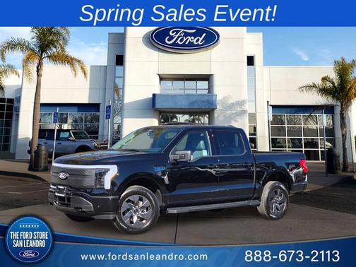 Agate Black Metallic 2025 Ford F-150 Lightning Flash