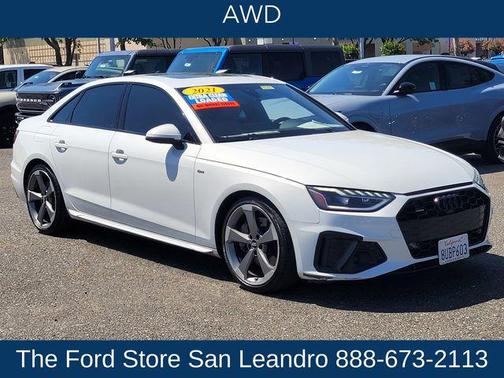 Glacier White Metallic 2021 Audi A4 45 S line Premium Plus