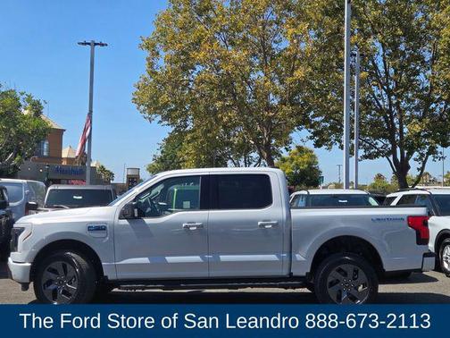 Space White Metallic 2025 Ford F-150 Lightning Flash