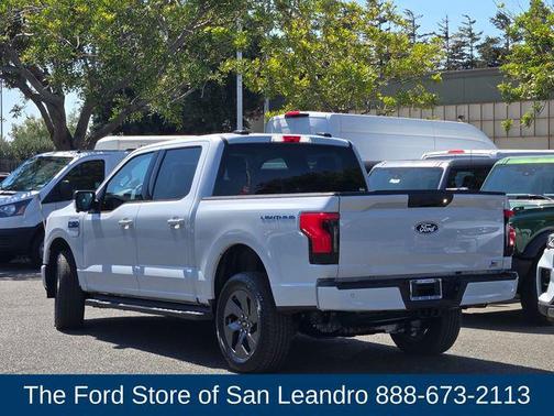 Space White Metallic 2025 Ford F-150 Lightning Flash