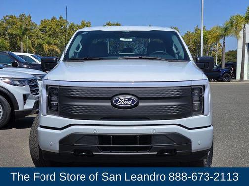 Space White Metallic 2025 Ford F-150 Lightning Flash