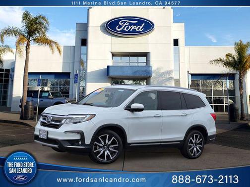 Platinum White Pearl 2020 Honda Pilot Touring 8-Passenger