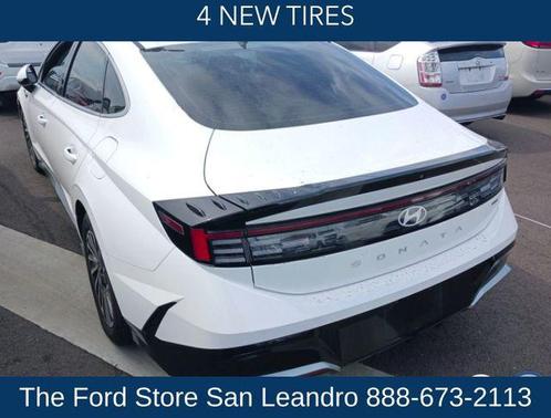 Serenity White 2024 Hyundai SONATA Hybrid SE