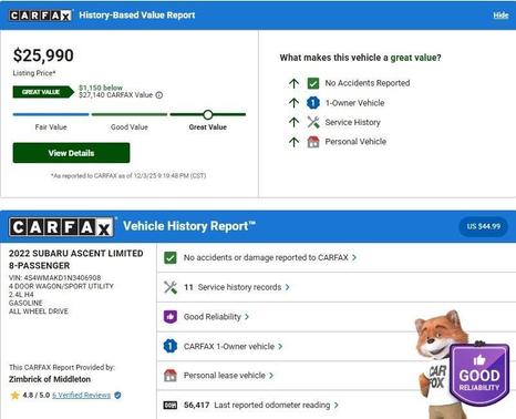 2022 Subaru Ascent Limited 8-Passenger