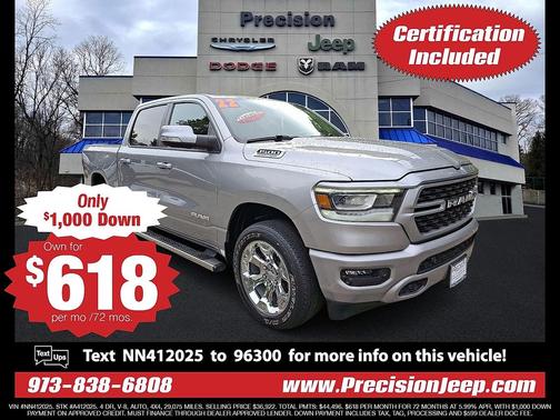 Billet Silver Metallic Clearcoat 2022 RAM 1500 Big Horn/Lone Star