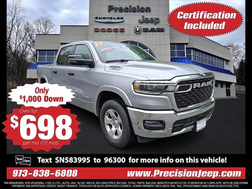 Billet Silver Metallic Clearcoat 2025 RAM 1500 Big Horn/Lone Star