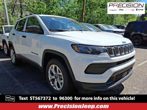 Bright White Clearcoat 2025 Jeep Compass Sport