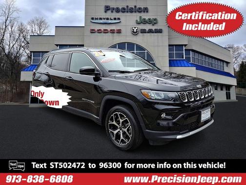 Diamond Black Crystal Pearlcoat 2025 Jeep Compass Limited