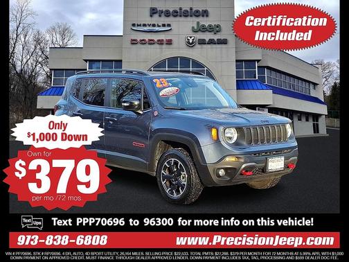 Slate Blue Pearlcoat 2023 Jeep Renegade Trailhawk