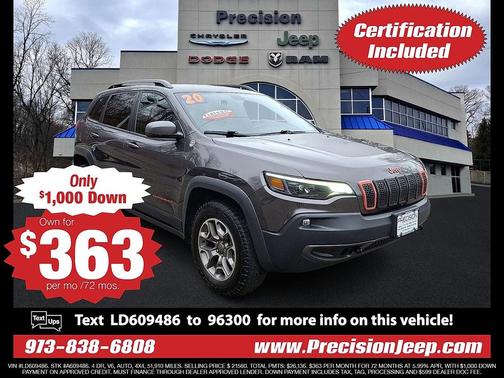 Granite Crystal Metallic Clearcoat 2020 Jeep Cherokee Trailhawk