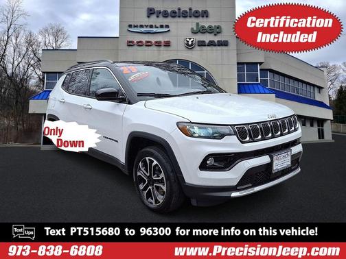 Bright White Clearcoat 2023 Jeep Compass Limited