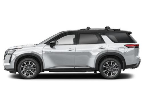 Everest White Pearl Tricoat/Super Black 2026 Nissan Pathfinder Platinum