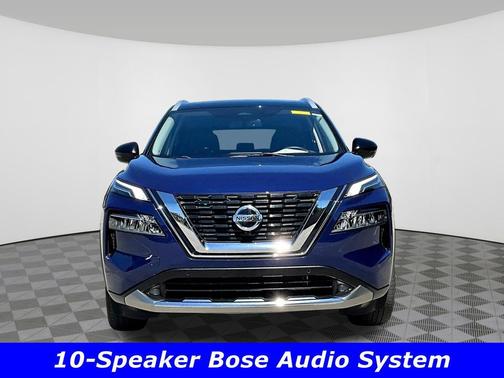 Caspian Blue Metallic/Super Black 2021 Nissan Rogue Platinum