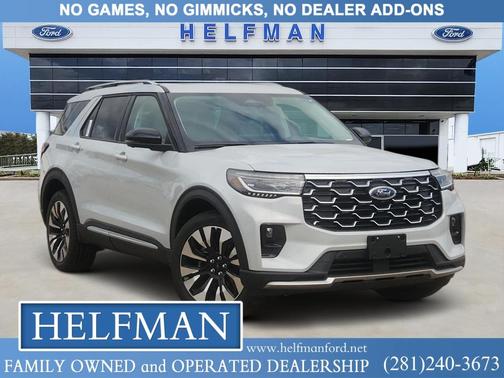 Space White Metallic 2026 Ford Explorer Platinum