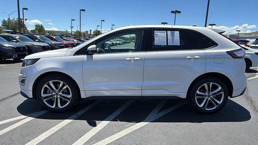 White Platinum Clearcoat Metallic 2018 Ford Edge Sport