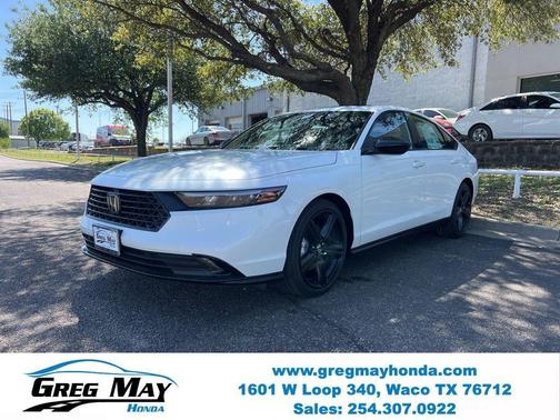 Platinum White Pearl 2026 Honda Accord Hybrid Sport-L