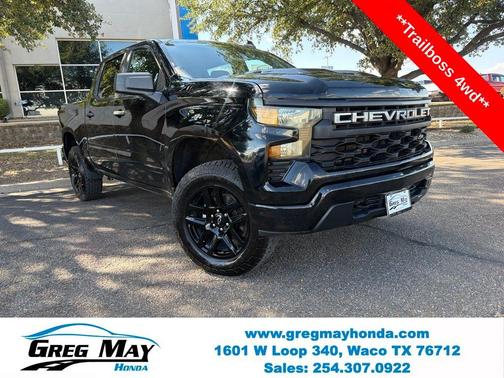 Black 2024 Chevrolet Silverado 1500 Custom Trail Boss