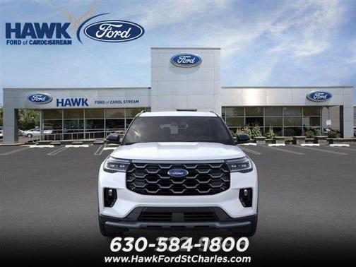 Star White Metallic Tri-Coat 2026 Ford Explorer Platinum