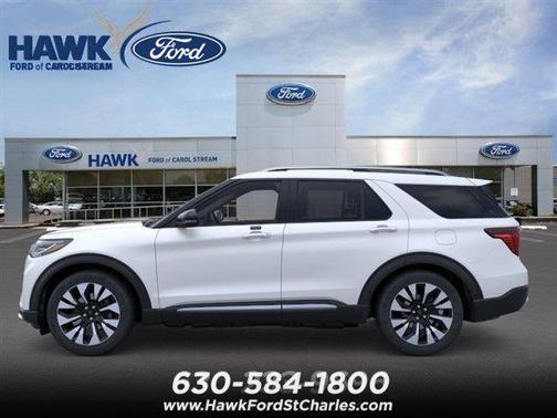 Star White Metallic Tri-Coat 2026 Ford Explorer Platinum