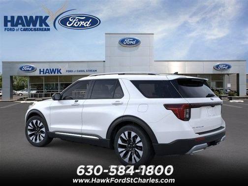 Star White Metallic Tri-Coat 2026 Ford Explorer Platinum