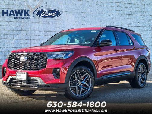 Rapid Red Metallic Tinted Clearcoat 2026 Ford Explorer ST-Line