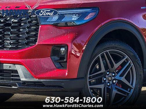 Rapid Red Metallic Tinted Clearcoat 2026 Ford Explorer ST-Line