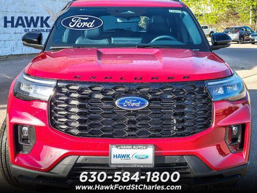 Rapid Red Metallic Tinted Clearcoat 2026 Ford Explorer ST-Line