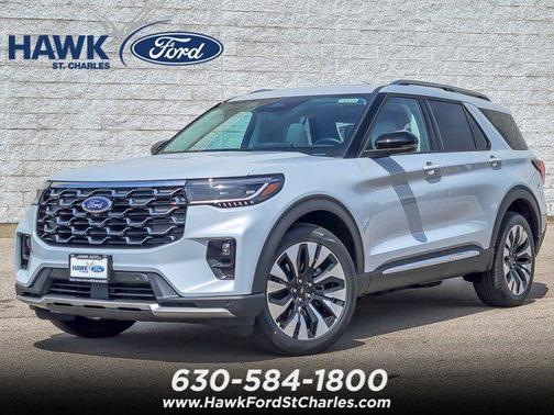 Space White Metallic 2026 Ford Explorer Platinum