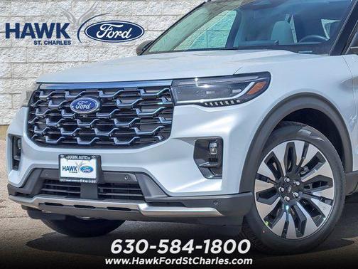 Space White Metallic 2026 Ford Explorer Platinum