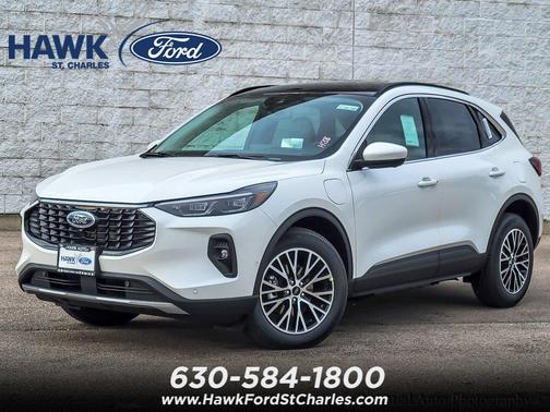 Star White Metallic Tri-Coat 2024 Ford Escape PHEV Base