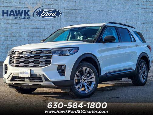 Star White Metallic Tri-Coat 2026 Ford Explorer Active