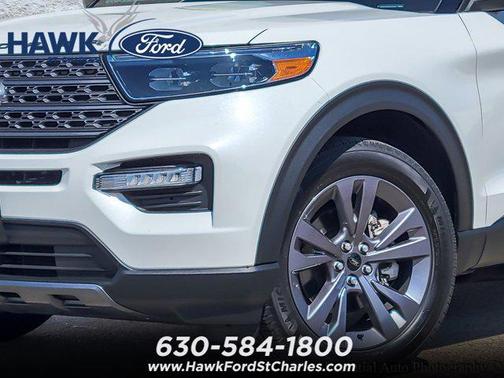 Star White Metallic Tri-Coat 2023 Ford Explorer XLT