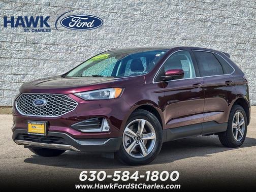 Burgundy 2023 Ford Edge SEL