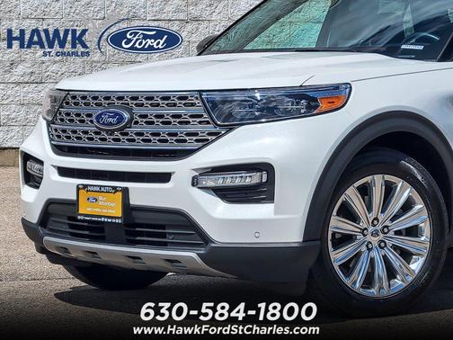 Star White Metallic Tri-Coat 2023 Ford Explorer Limited